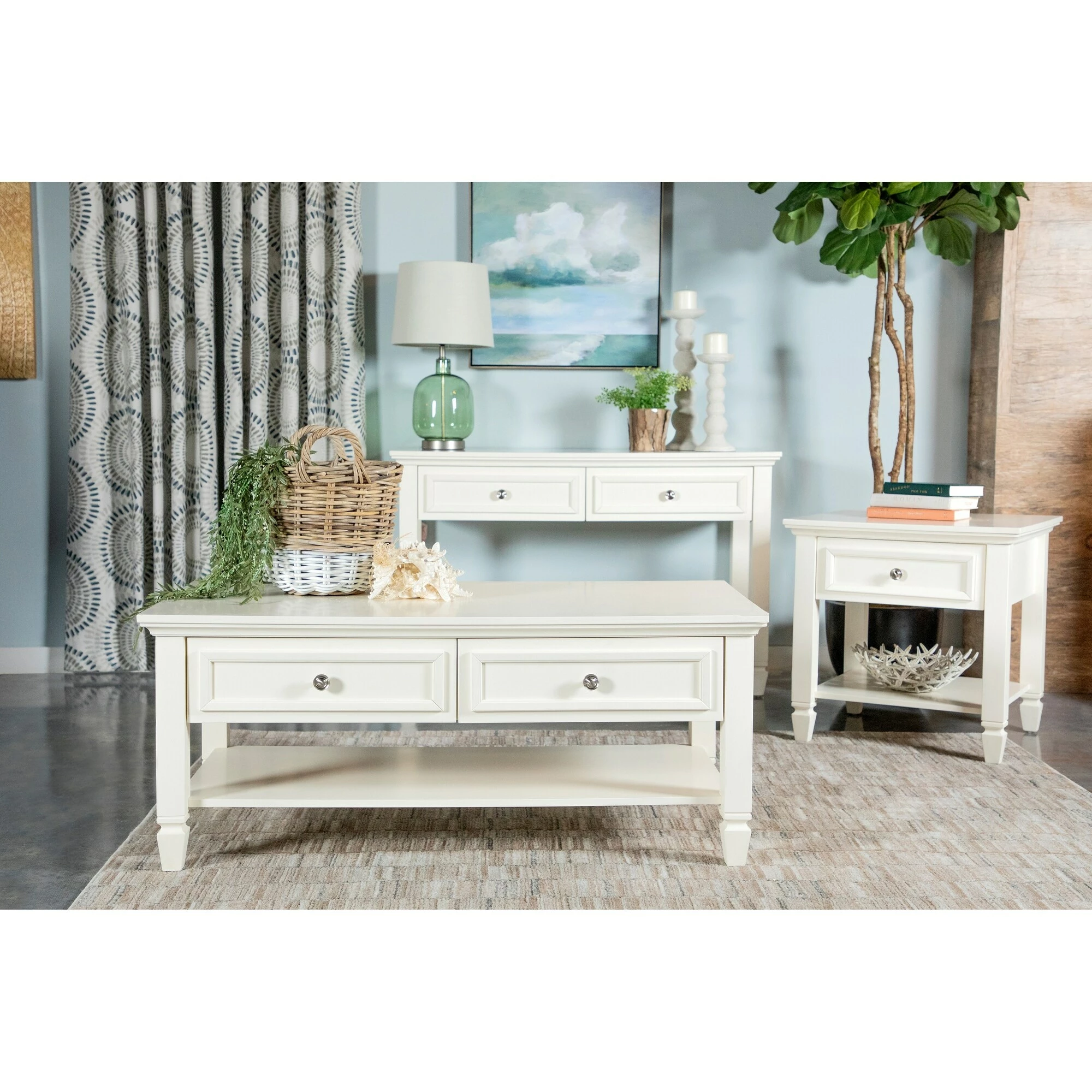 Discount 💯 Coaster White Square 1-drawer End Table With Lower Shelf ⭐ - Image 4