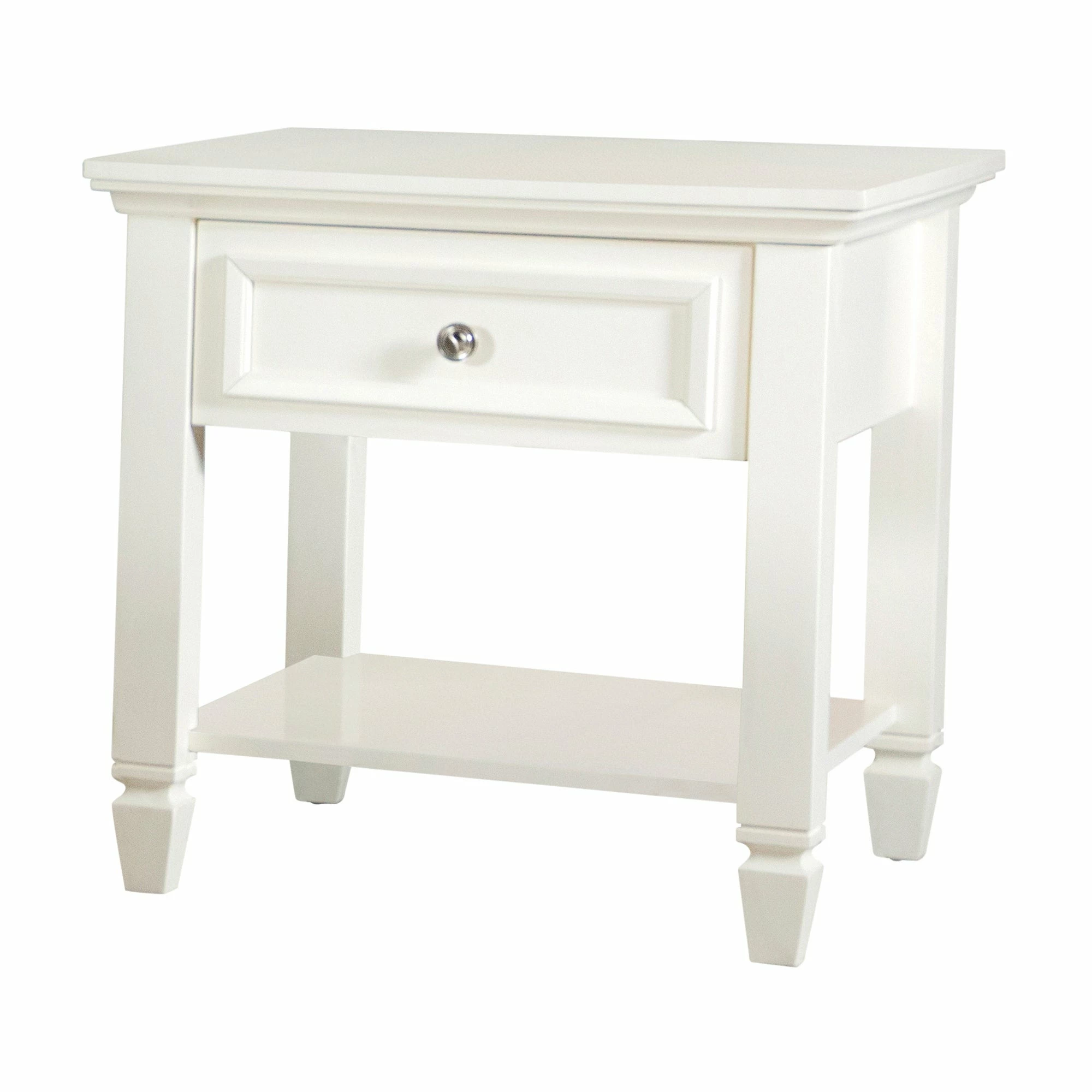 Discount 💯 Coaster White Square 1-drawer End Table With Lower Shelf ⭐