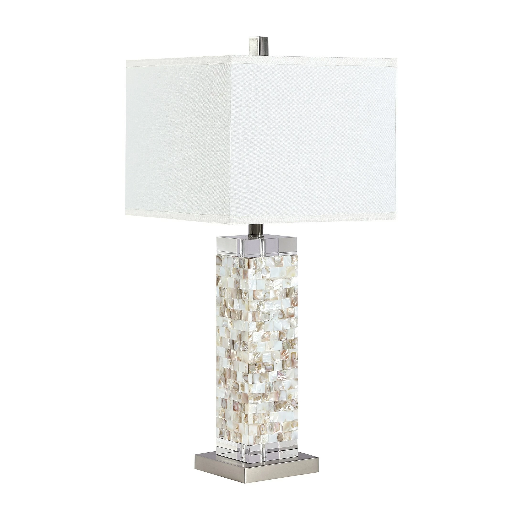 Top 10 ⭐ Coaster White Square Shade Table Lamp With Crystal Base 🤩 - Image 2