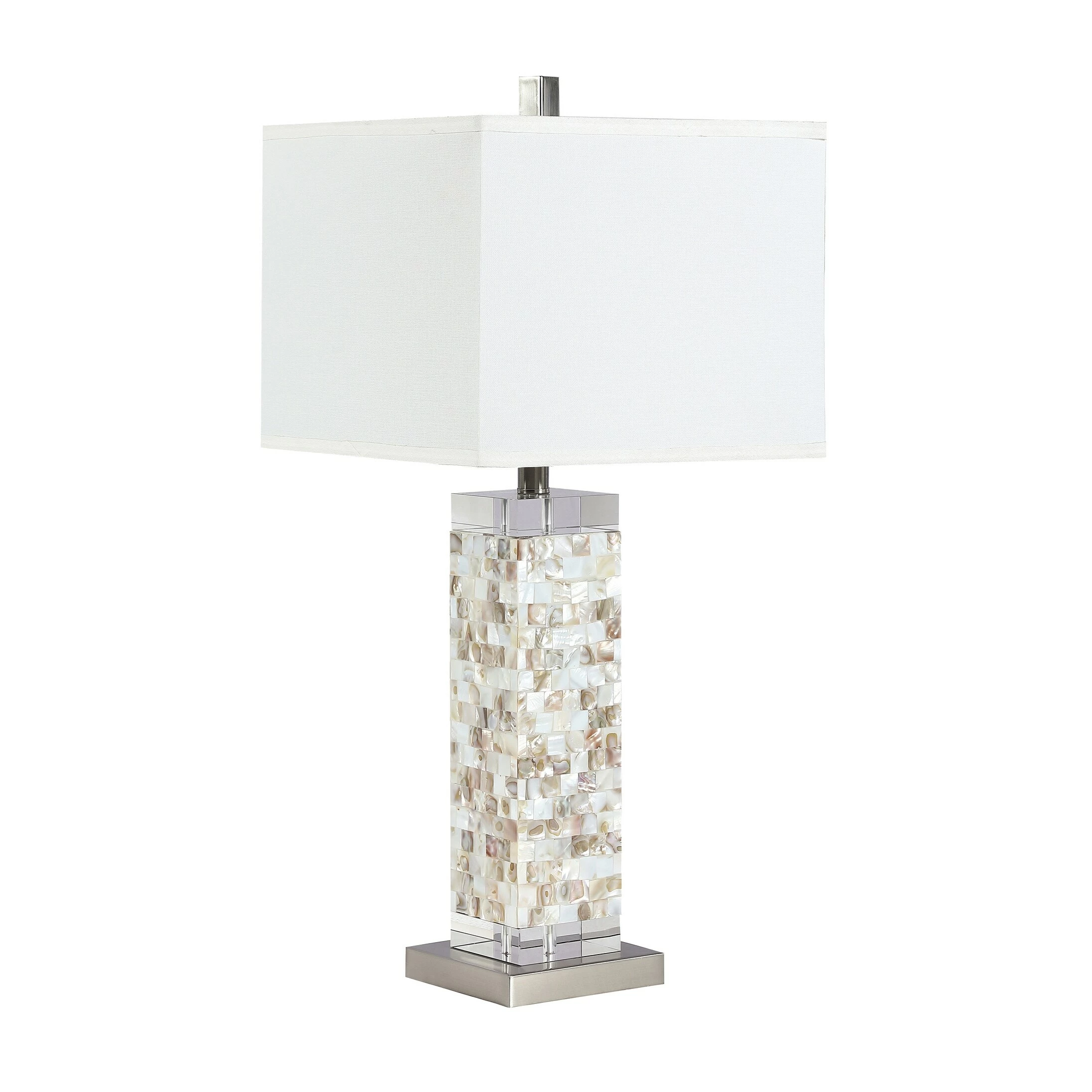 Top 10 ⭐ Coaster White Square Shade Table Lamp With Crystal Base 🤩