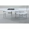 Best Pirce ✨ Coaster White And Chrome Round Nesting Coffee Table 👍